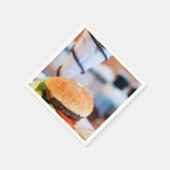 Burger und Pommes frites Serviette (Ecke)
