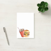 Burger und post-it klebezettel (Büro)