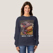 Burger und Pygmäen machen mich glücklich Sweatshirt (Vorne ganz)