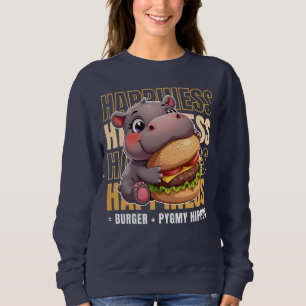 Burger und Pygmäen machen mich glücklich Sweatshirt