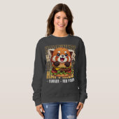 Burger und rote Pandas machen mich glücklich Sweatshirt (Vorne ganz)