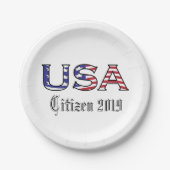 Bürger USA-US Flagge Pappteller (Vorderseite)