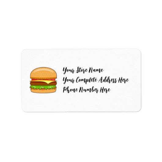 Burger Vector Illustration Adressaufkleber (Vorne)