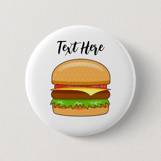 Burger Vector Illustration Button (Vorderseite)