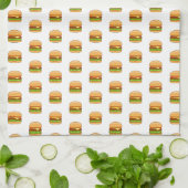 Burger Vector Illustration Geschirrtuch (Gefaltet)