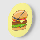 Burger Vector Illustration Große Wanduhr (Winkel)