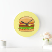 Burger Vector Illustration Große Wanduhr (Zuhause)