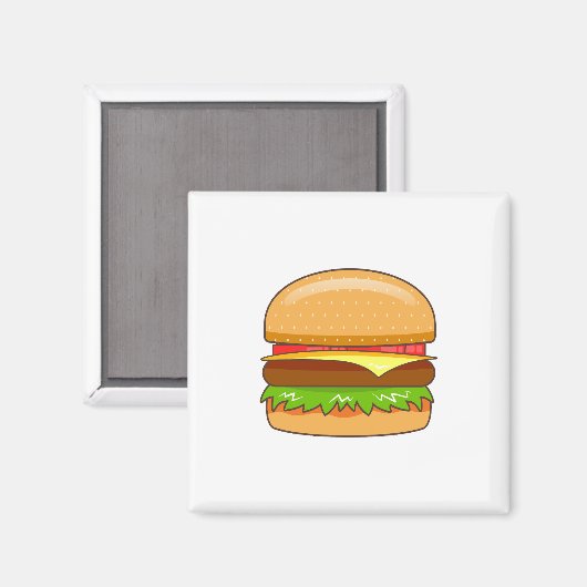 Burger Vector Illustration Magnet (Vorderseite/Rückseite)