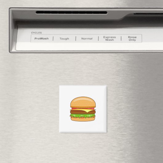 Burger Vector Illustration Magnet (In Situ (Geschirrspüler))