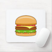 Burger Vector Illustration Mousepad (Mit Mouse)
