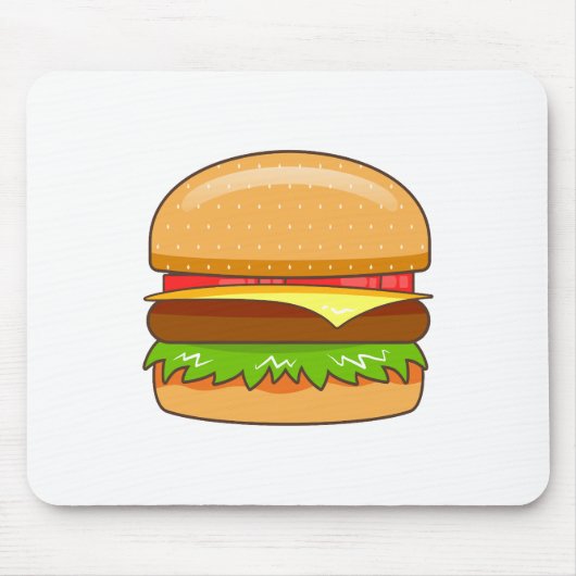 Burger Vector Illustration Mousepad (Vorne)