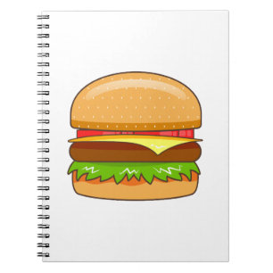 Burger Vector Illustration Notizblock