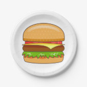 Burger Vector Illustration Pappteller (Vorderseite)