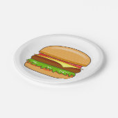 Burger Vector Illustration Pappteller (Schrägansicht)