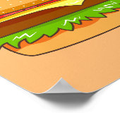 Burger Vektor Illustration Poster (Ecke)