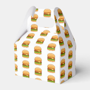 Burger-Vektorillustration Geschenkschachtel