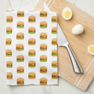 Burger-Vektorillustration Geschirrtuch