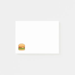 Burger-Vektorillustration Post-it Klebezettel