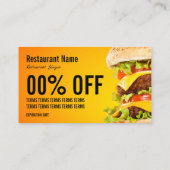 Burger-Visitenkarte Visitenkarte (Rückseite)