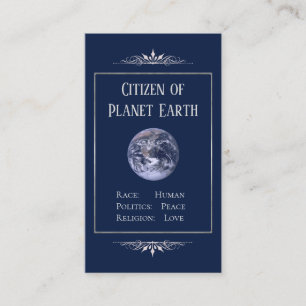 Bürger von Planeten-Erde Visitenkarte