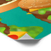 Burger Wallpaper Poster (Ecke)