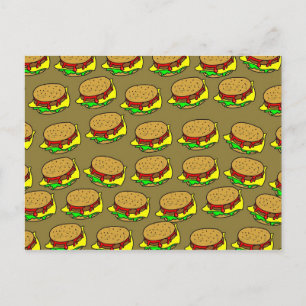 Burger Wallpaper Postkarte