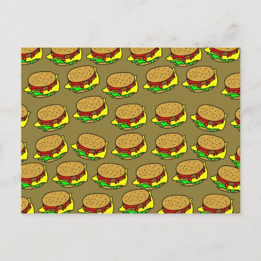 Burger Wallpaper Postkarte (Vorderseite)