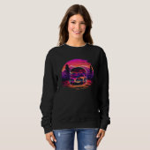Burger with a Nostalgic 80s Retrowave Aesthetic Sweatshirt (Vorne ganz)