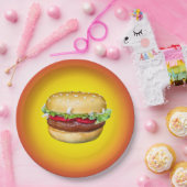 Burger-Zeit Pappteller (Party)