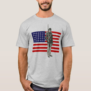 Bürgerkriegsoldat mit Unionsflagge T-Shirt