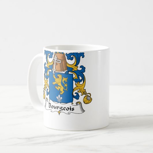 Bürgerliches Familienwappen Kaffeetasse (Vorderseite Links)