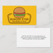 Burgerlogo | Restaurant Visitenkarte (Vorne/Hinten)