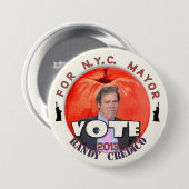 Bürgermeister 2013 Abstimmungrandy-Credico NYC Button (Vorne & Hinten)