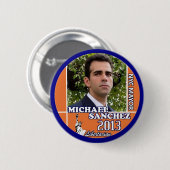 Bürgermeister 2013 Michael-Sanchez fot NYC Button (Vorne & Hinten)