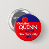 Bürgermeister 2013 Quinn-NYC Button (Vorne & Hinten)