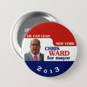Bürgermeister Christopher-Bezirk-NYC im Jahre 2013 Button (Vorne & Hinten)