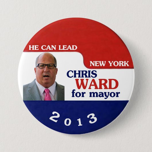 Bürgermeister Christopher-Bezirk-NYC im Jahre 2013 Button (Vorderseite)