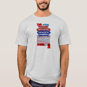 Burgermeister Erlass-Spielwaren-ungesetzlicher T-Shirt