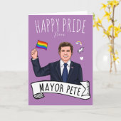 Bürgermeister Pete Pride Karte (Gelbe Blume)