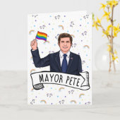Bürgermeister Pete Pride Karte (Gelbe Blume)