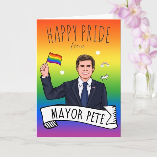 Bürgermeister Pete Pride Karte (Orchidee)