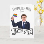 Bürgermeister Pete Pride Karte (Gelbe Blume)