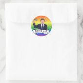 Bürgermeister Pete Pride Runder Aufkleber (Tasche)