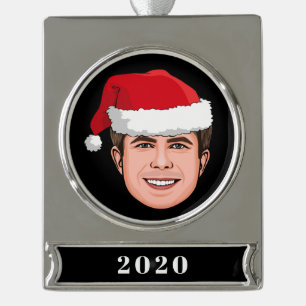BÜRGERMEISTER PETE WEIHNACHTEN Banner-Ornament SILBER
