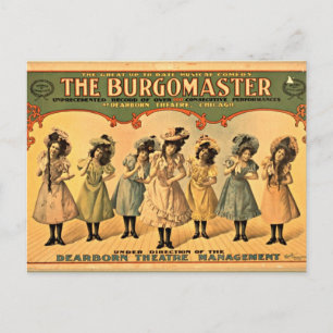 Bürgermeister Vintage-Theaterplakat Postkarte