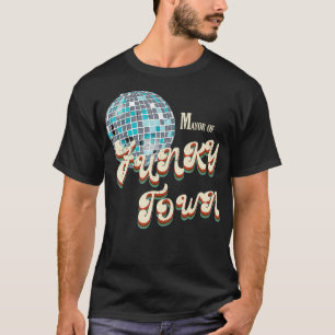 Bürgermeister von Funky Town Retro Vintage 70er Di T-Shirt