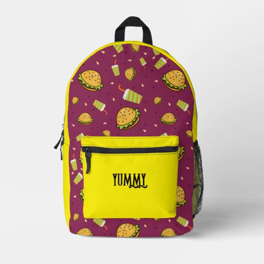 Burgermuster Bedruckter Rucksack (Vorderseite)