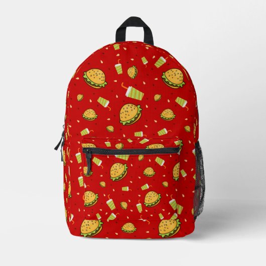 Burgermuster Bedruckter Rucksack (Vorderseite)