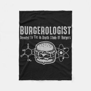 Burgerologistudie Grillen Funny für Damen und Herr Fleecedecke