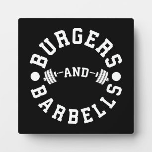 Burgers and Barbells - Funny Workout Motivierend Fotoplatte